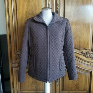 Gallery quilted brown jacket